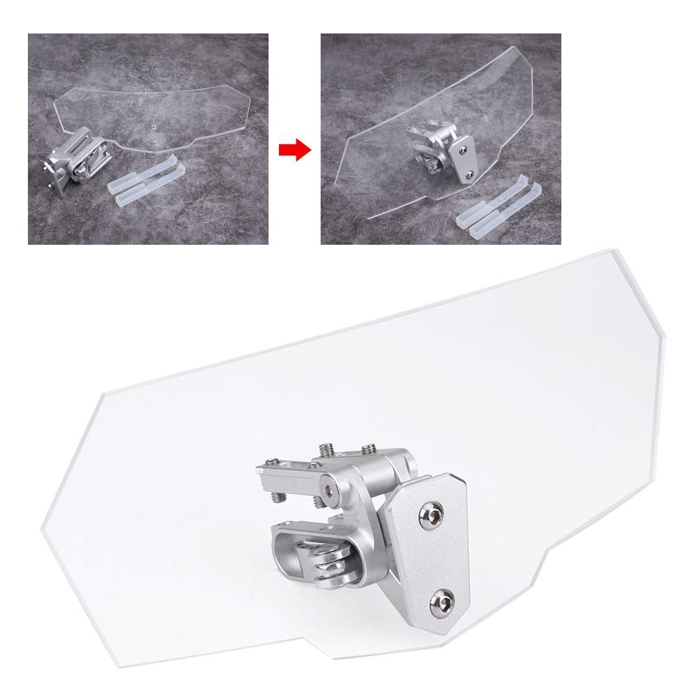 Motorcycle Universal Adjustable Windscreen Wind Deflector Windshield For