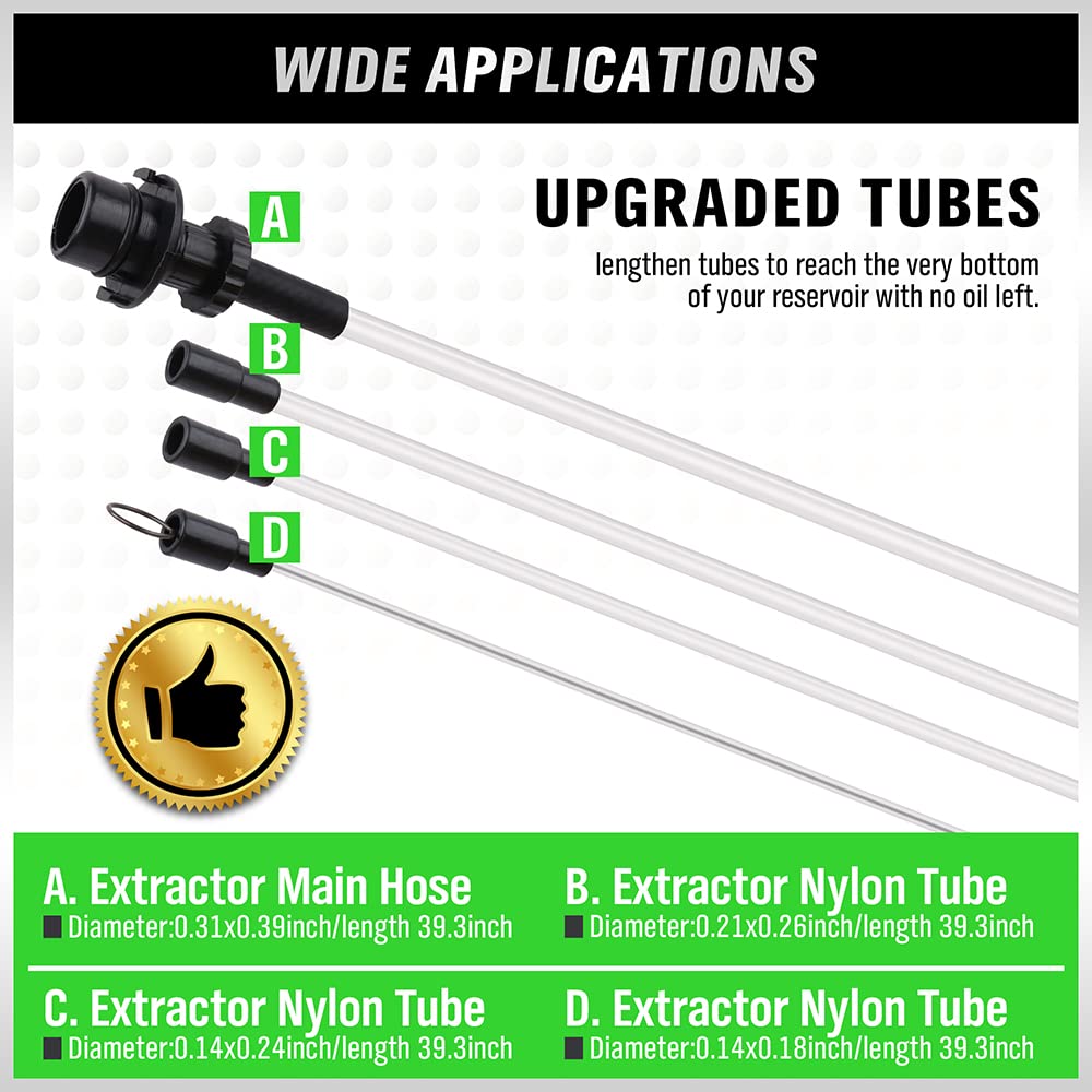 SWANLAKE 6.5L Pneumatic/Manual Fluid Extractor Pump - Oil Changer & Vacuum Fluid Change Tool for Efficient Oil Changes