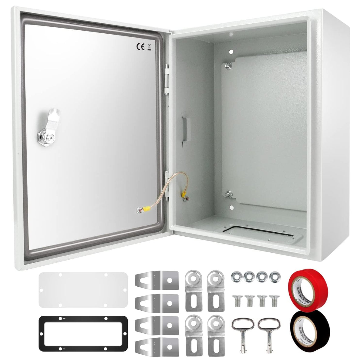 Tocretoare Outdoor Electrical Junction Box, 20 X 16X8'' Nema 4X Enclosure Box, Wall Mounted Ip66 Waterproof & Dustproof Lockable Metal Junction Box