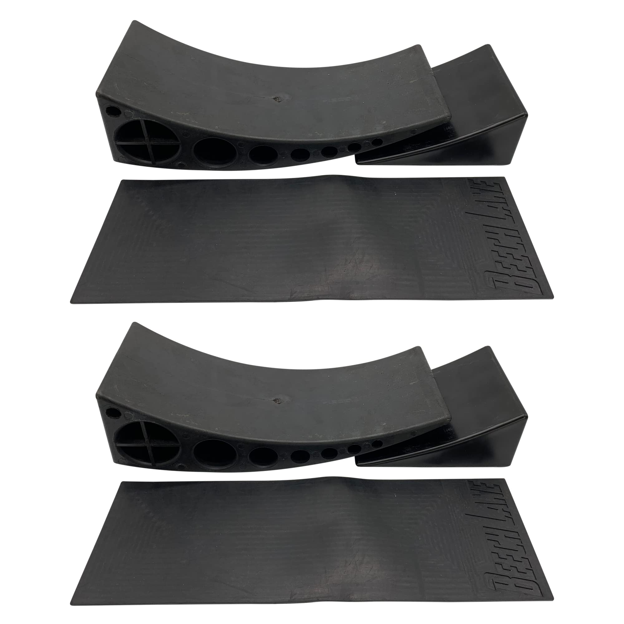 Beech Lane Camper Leveler 2 Pack - Precise Camper Leveling, Includes Two Curved Levelers, Two Chocks, And Two Rubber Grip Mats, Heavy Duty Leveler Works For Campers Up To 35,000 Lbs, Patented