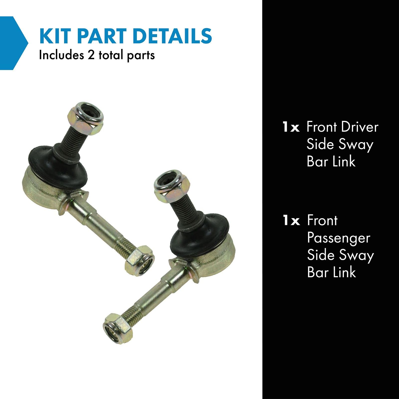 Trq Front Sway Bar Stabilizer Link Set Compatible With 1991-1995 Acura Legend 1998 Tl