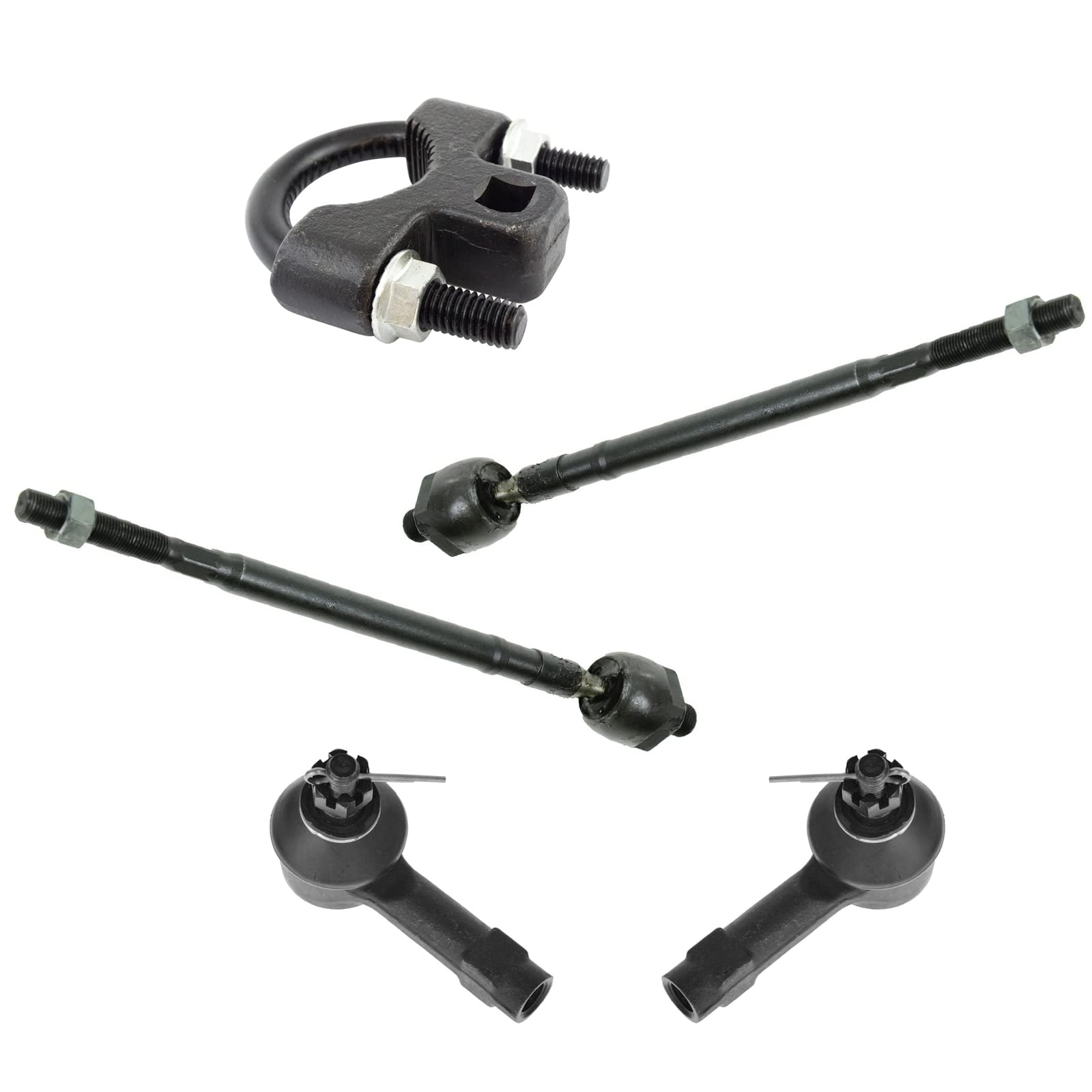 TRQ Front Inner and Outer Tie Rod Set Compatible with 2002-2007 Mitsubishi Lancer