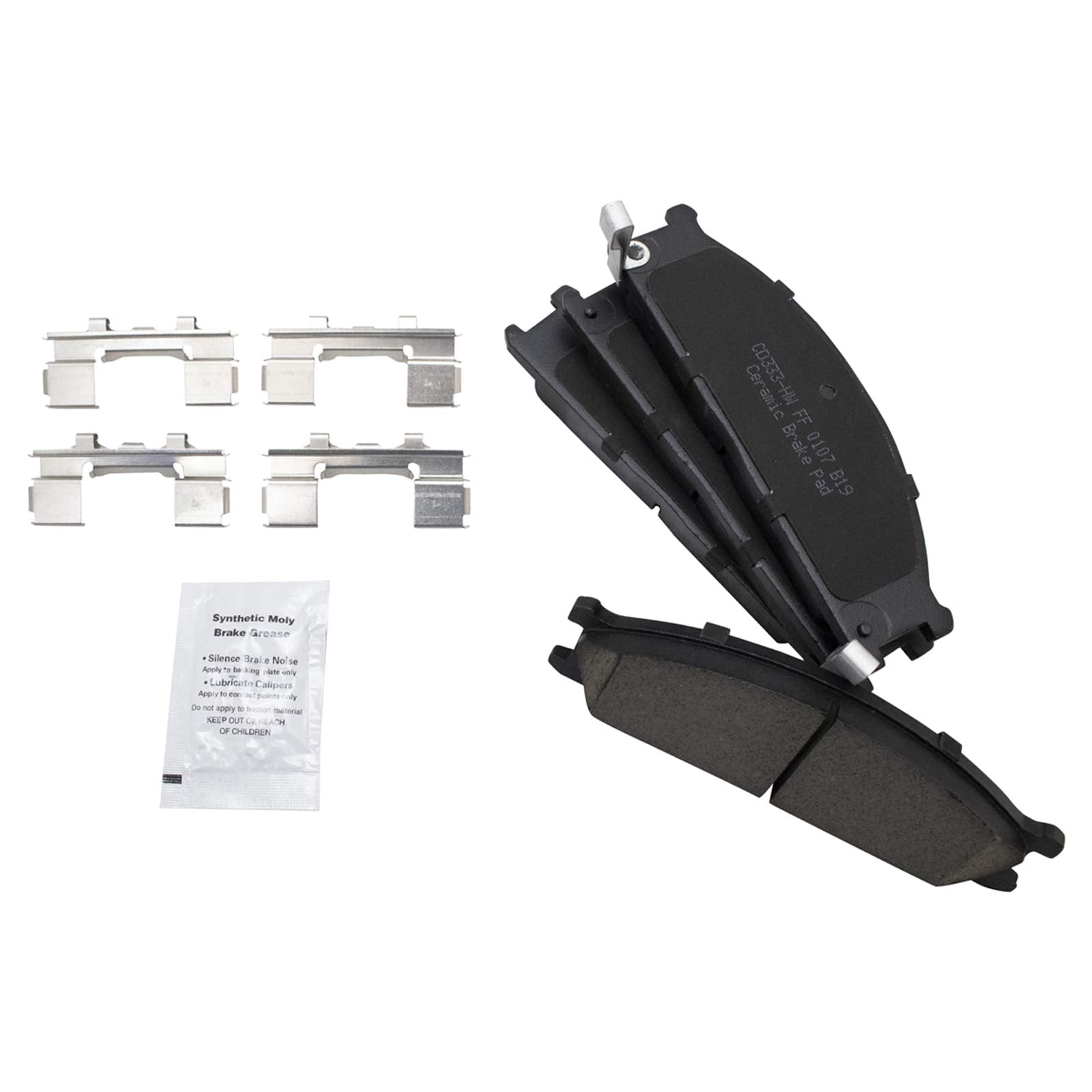 TRQ Front Brake Pads Ceramic Compatible with 1986 Nissan 720 1986-1994 D21 1998-2004 Frontier 1987-1995 Pathfinder 1995-1997 Pic