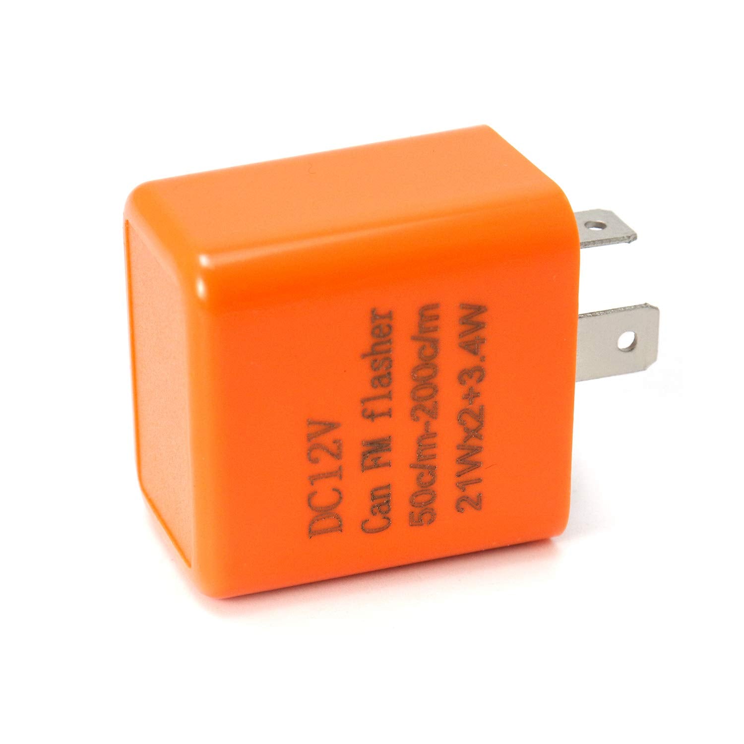 Qwork 2Pcs 2-Pin Electronic Turn Signal Flasher Relay Fix Motorcycle Turn Signal Hyper Flash, Adjustable Motorcycle Led Turn Signal Hyper Indicator Flasher Relay