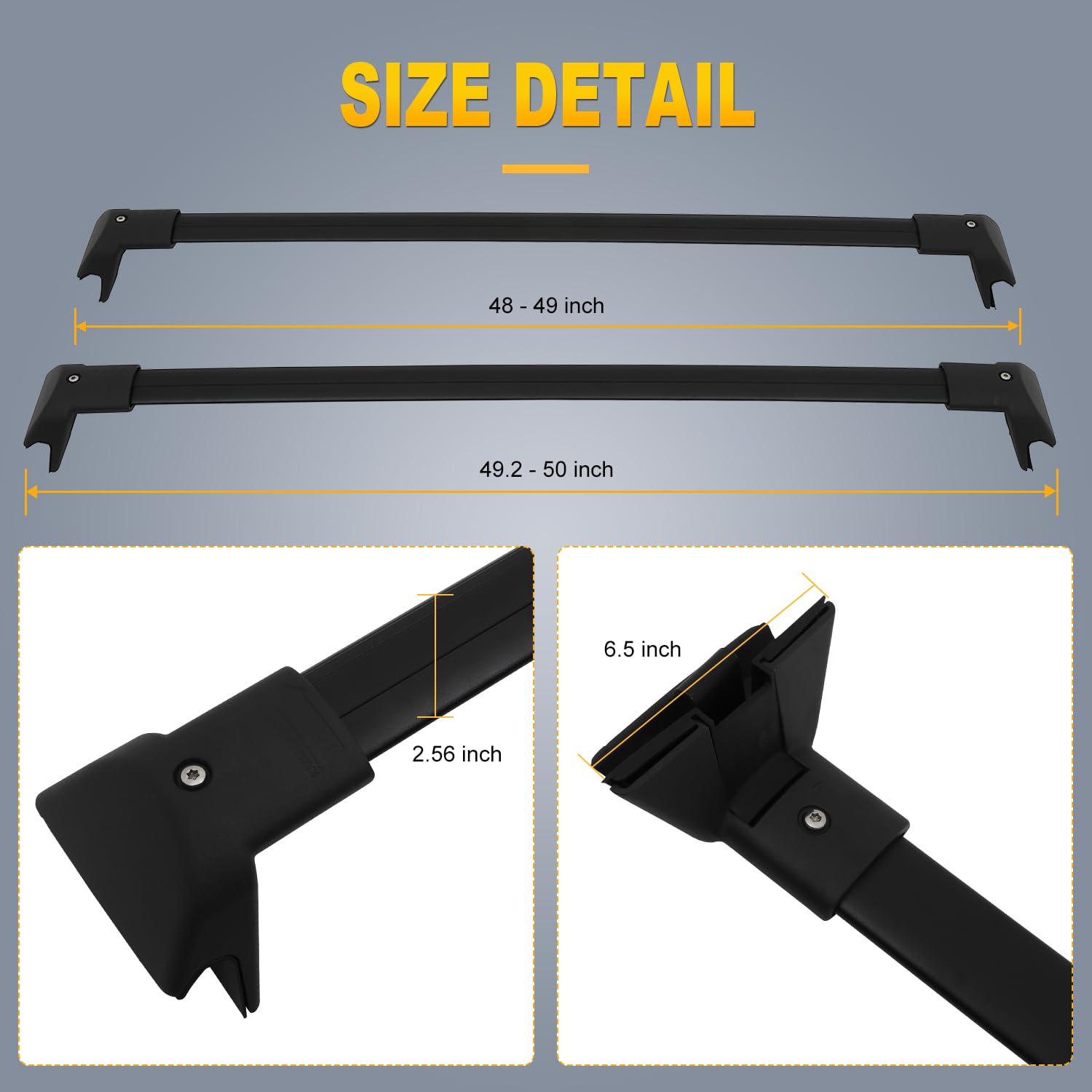 OCPTY Roof Rack Cross Bars for Ford Explorer 2020-2022 Luggage Racks Rooftop Cargo Carrier Bag Luggage Kayak Canoe Bike Snowboar