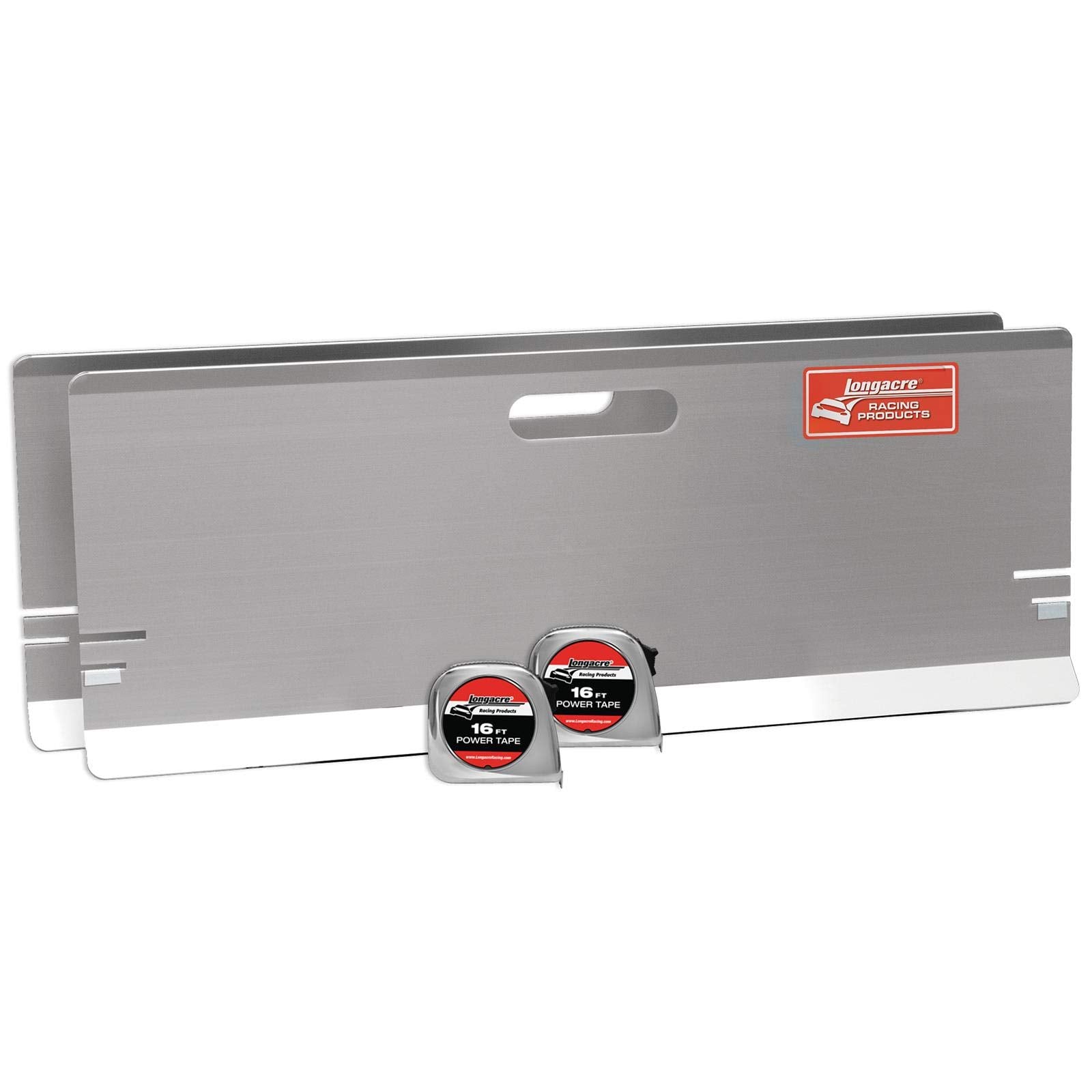 Longacre Racing 79501 Aluminum Toe-In Plates with Magnets and Two Tape Measures, Integrated Magnets Allow One Man Operation, Qui