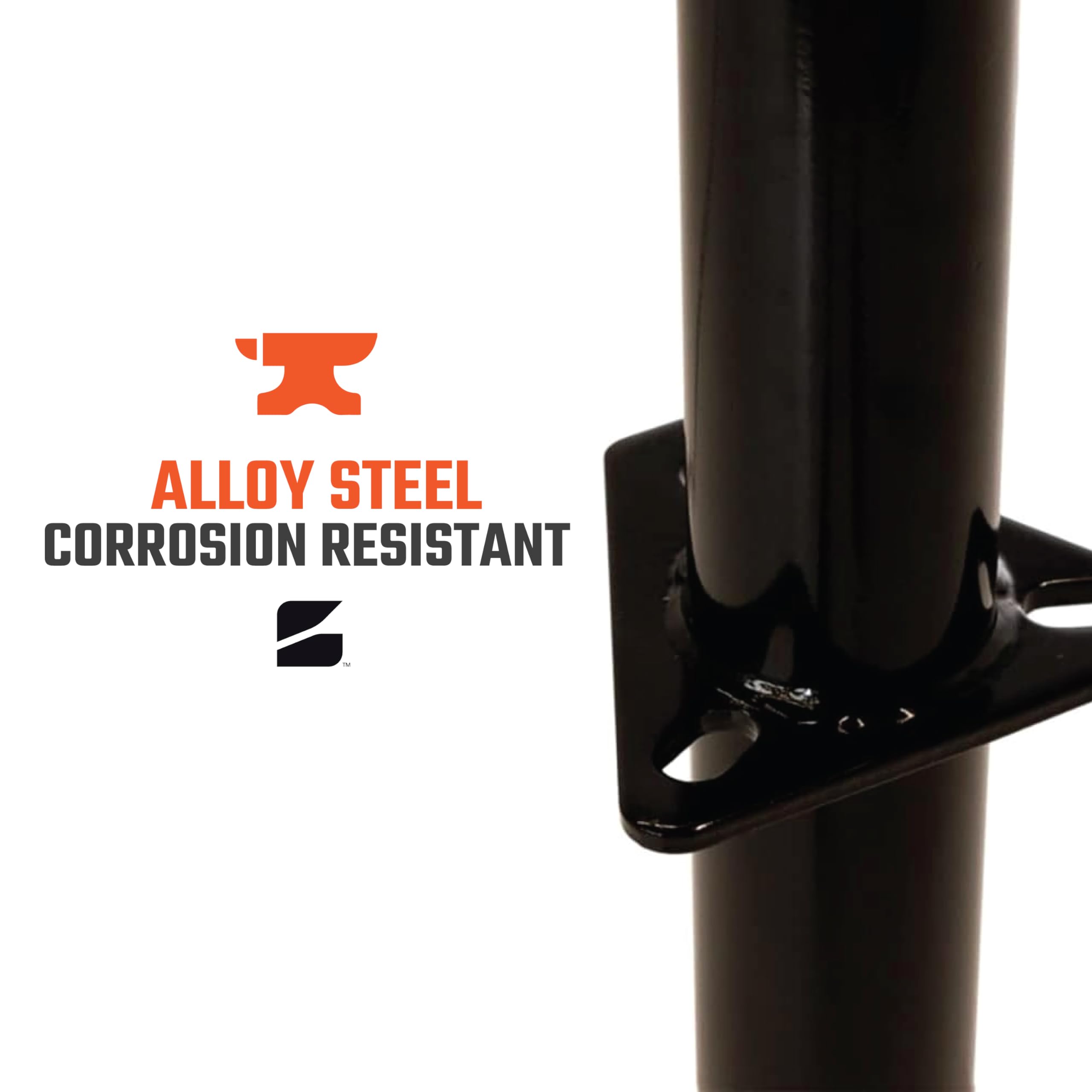 Bastion Distribution Top-Wind A-Frame Trailer Jack | 5000Lb Capacity A-Frame | Great For Trailers, Boats, Campers, & More | Powd