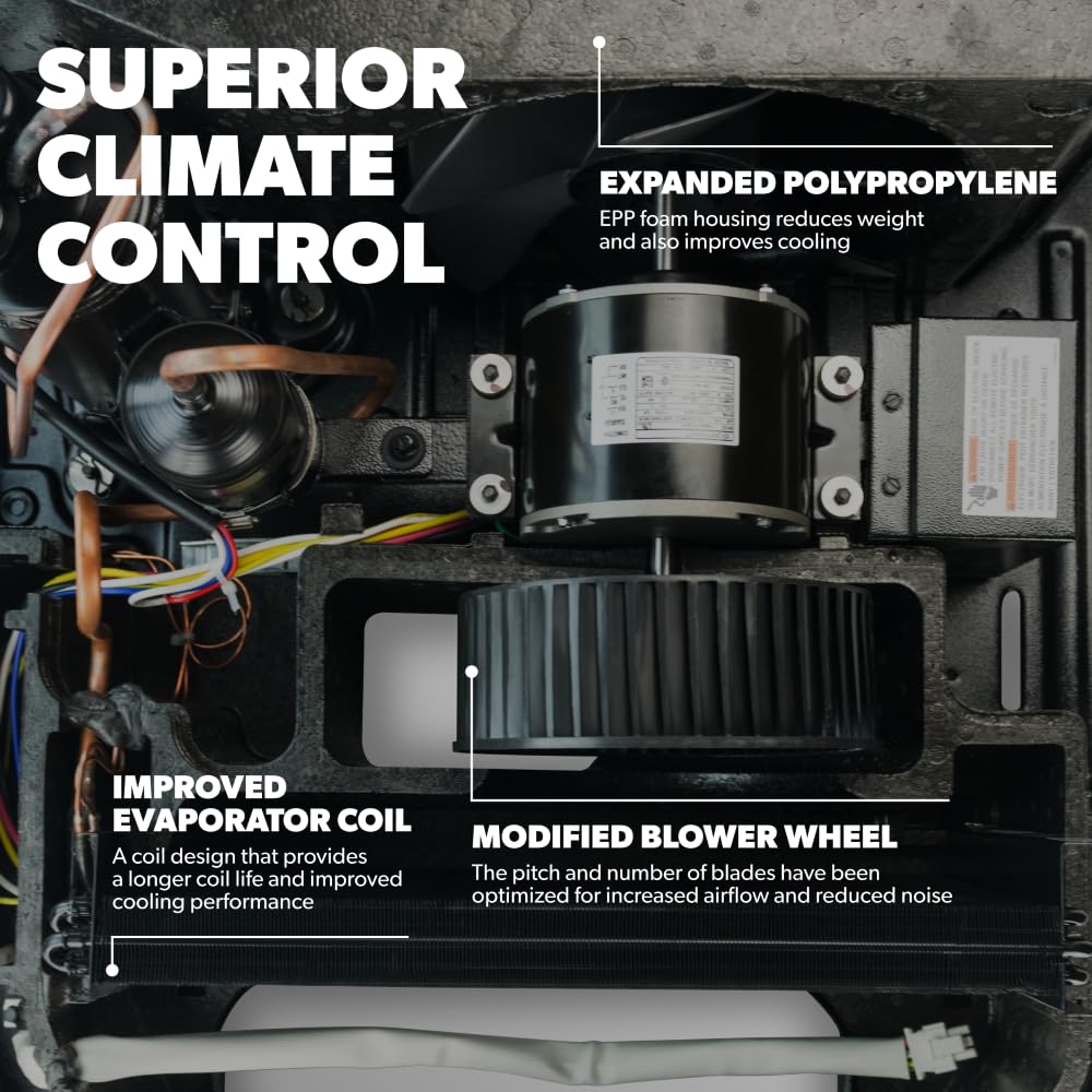 Dometic 9105304480 Brisk Ii Evolution Air Conditioner With Heat Pump - 15K Btu, Standard Profile Rooftop Heat Pump, Ducted Or Non-Ducted Application, Polar White