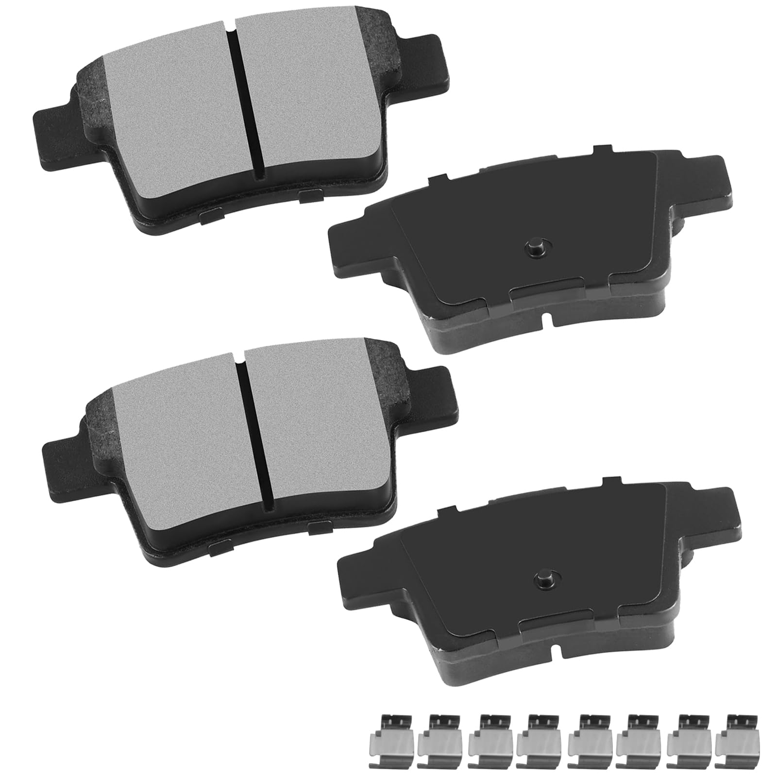 Cciyu D1071 Ceramic Rear Brake Pad Set Fit For Ford Five Hundred,Freestyle,Taurus,Taurus X,05-08 Jaguar X-Type,05-07 For Mercury