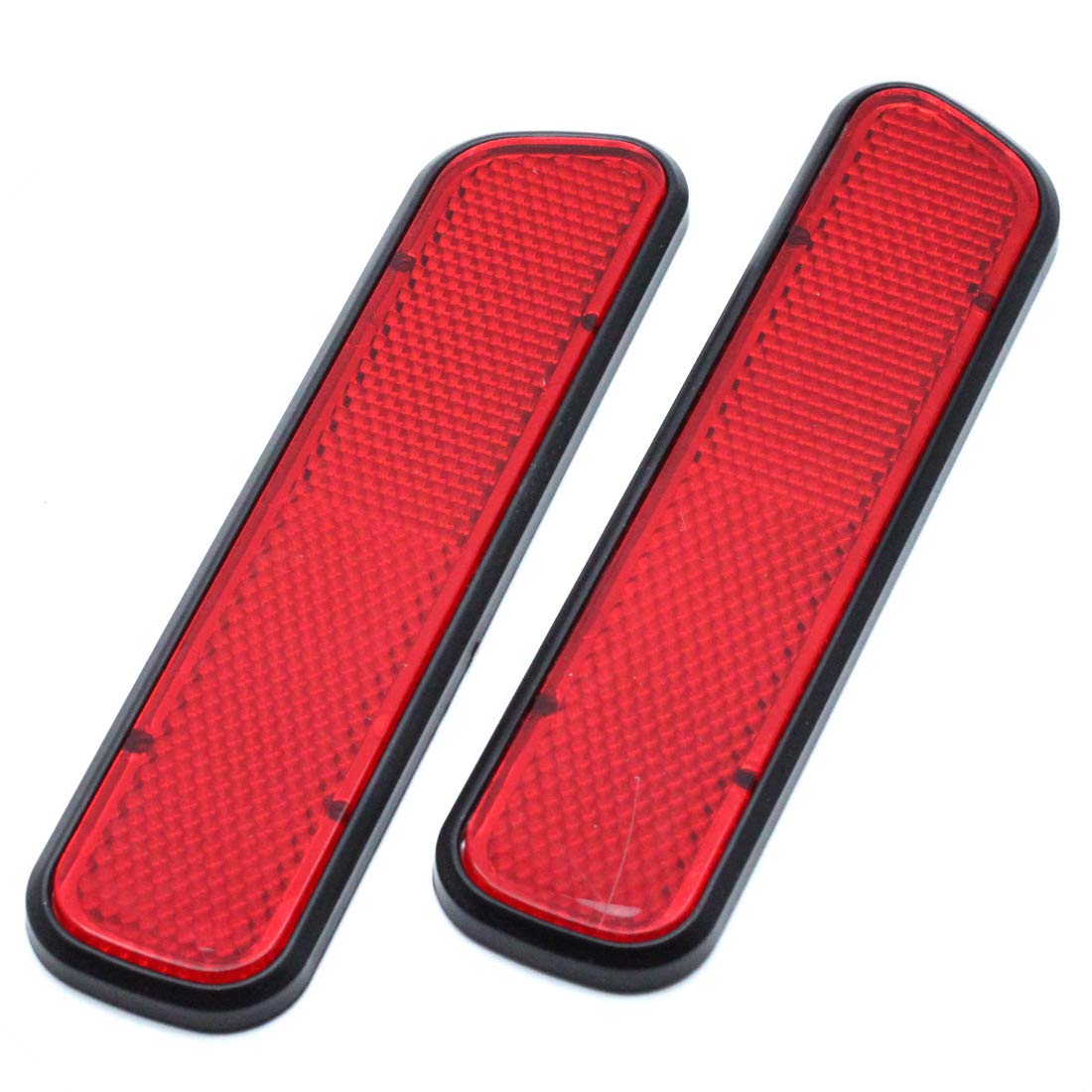 Autut Car Reflective Sticker Stick-On Red Warning Safety Reflector Strips Pack Of 2