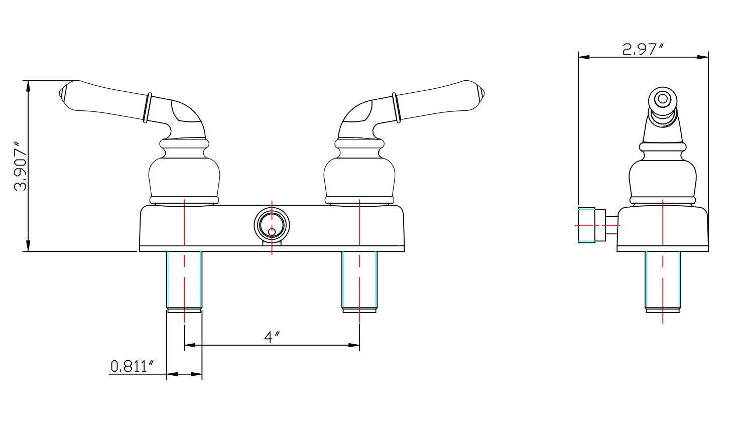 Dura Faucet (DF-SA100C-SN) RV / Motorhome Shower Faucet Valve Diverter - Brushed Satin Nickel Finish- For: Recreational Vehicle, Motor Home, Travel Trailer, Camper, Fifth (5th) Wheel, Towable