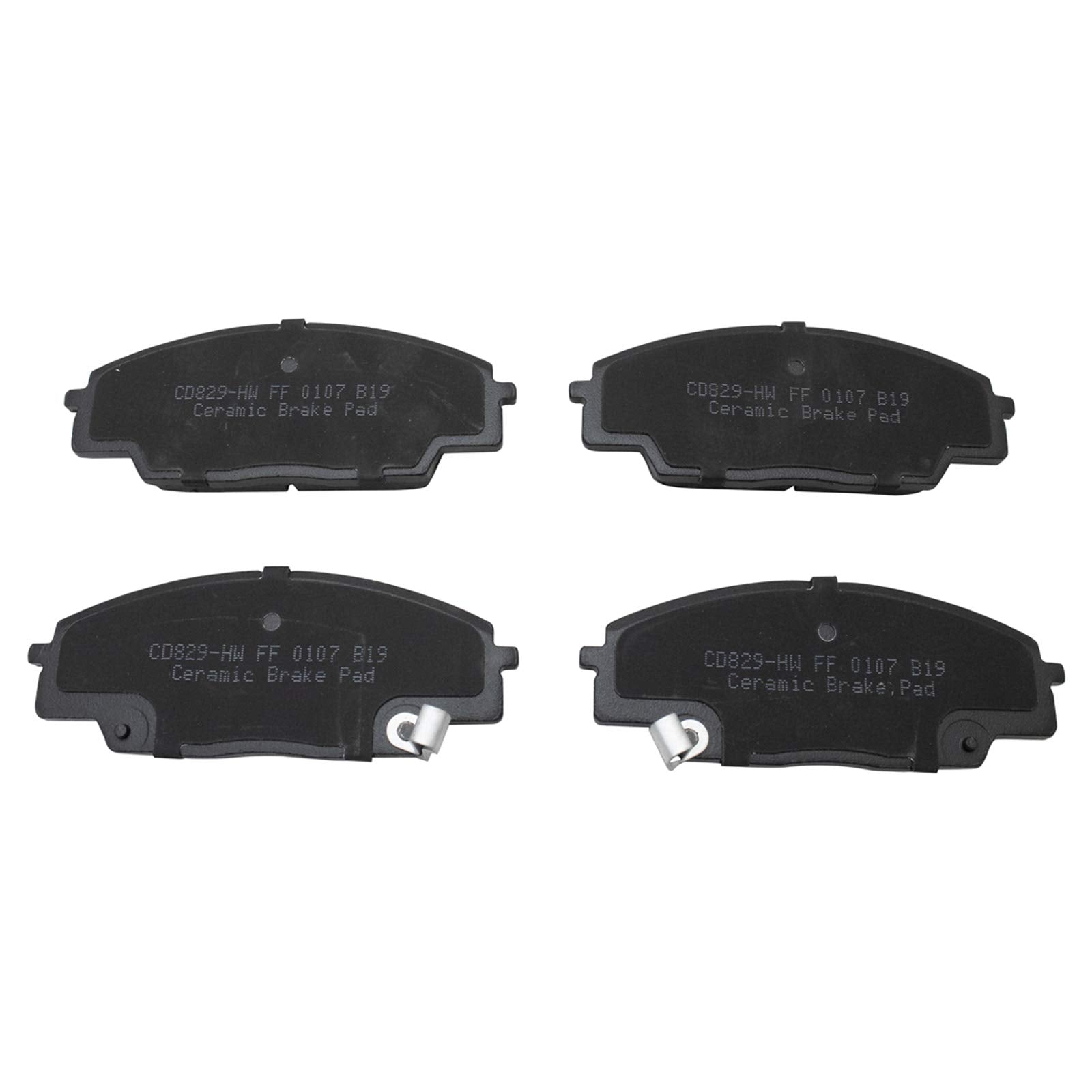TRQ Front Brake Pads Ceramic Compatible with 2002-2006 Acura RSX 2006-2011 Honda Civic 2000-2009 S2000