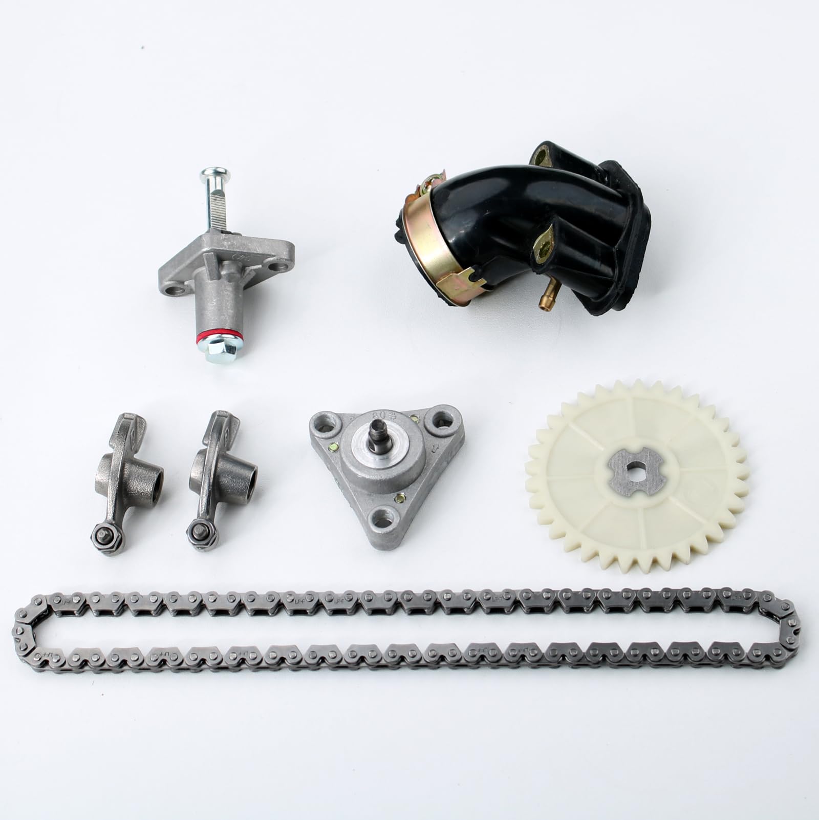 Glixal Gy6 100Cc 50Mm Complete Big Bore Cylinder Rebuild Kit With Performance Big Valve Cylinder Head Assy For 139Qmb 139Qma 147