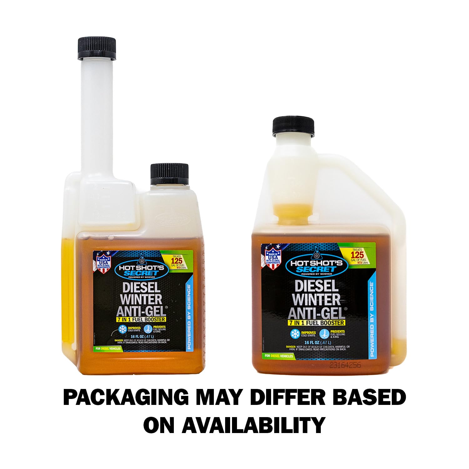 Hot Shot's Secret Diesel Winter Anti-Gel Fuel Treatment 16oz Squeeze 5 Pack, 7 in 1 Fuel Booster Winter Protection, Diesel Addit