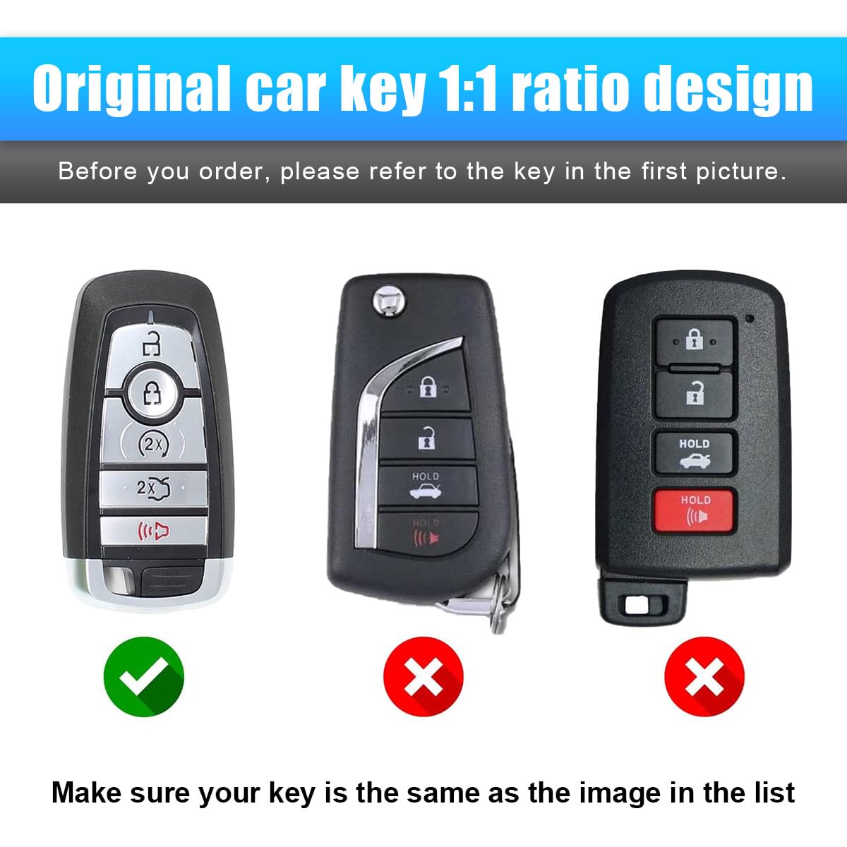 Suvnie 2 PCS Silicone Key Fob Cover, Smart 5 Buttons Key Fob, Automotive Remote Key Protection Case, Compatible with F150 F250 F