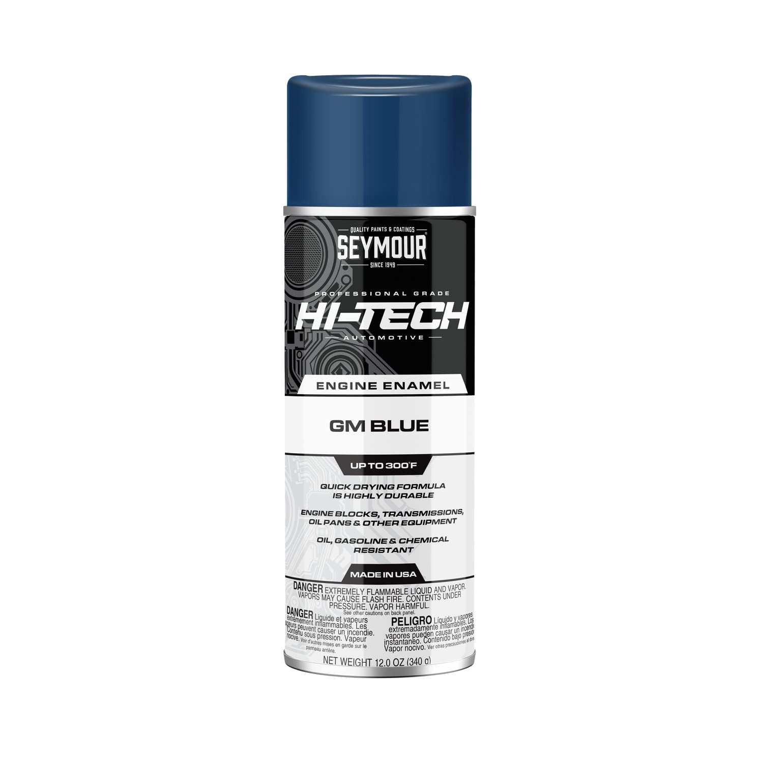 Seymour EN-67 Hi-Tech Engine Spray Paint, GM Blue