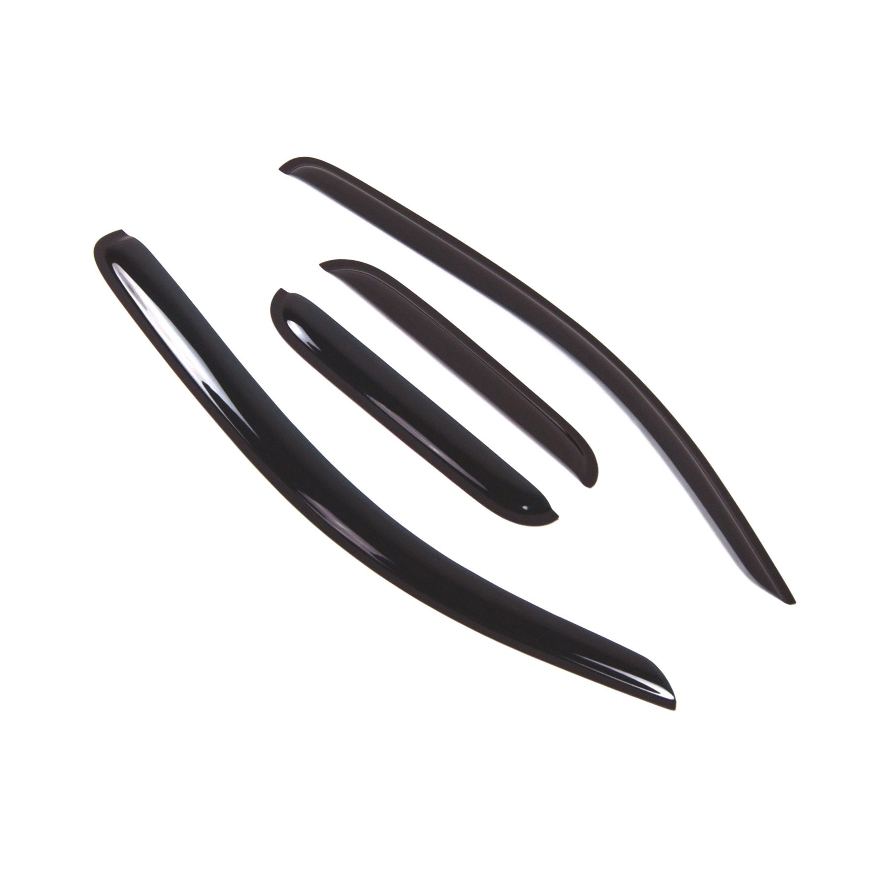 Tuningpros Outside Mount Window Vent Visors Rain Guards Compatible With Toyota Tacoma Extended 05-15 | Side Window Wind Deflecto