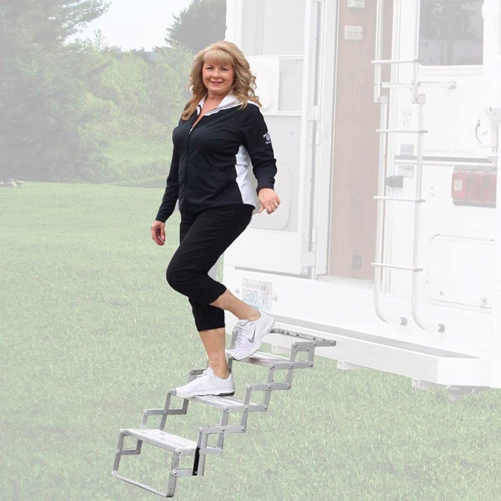 Torklift Glow Step A7504 - 4-Step Aluminum Ladder for RVs and Trailers