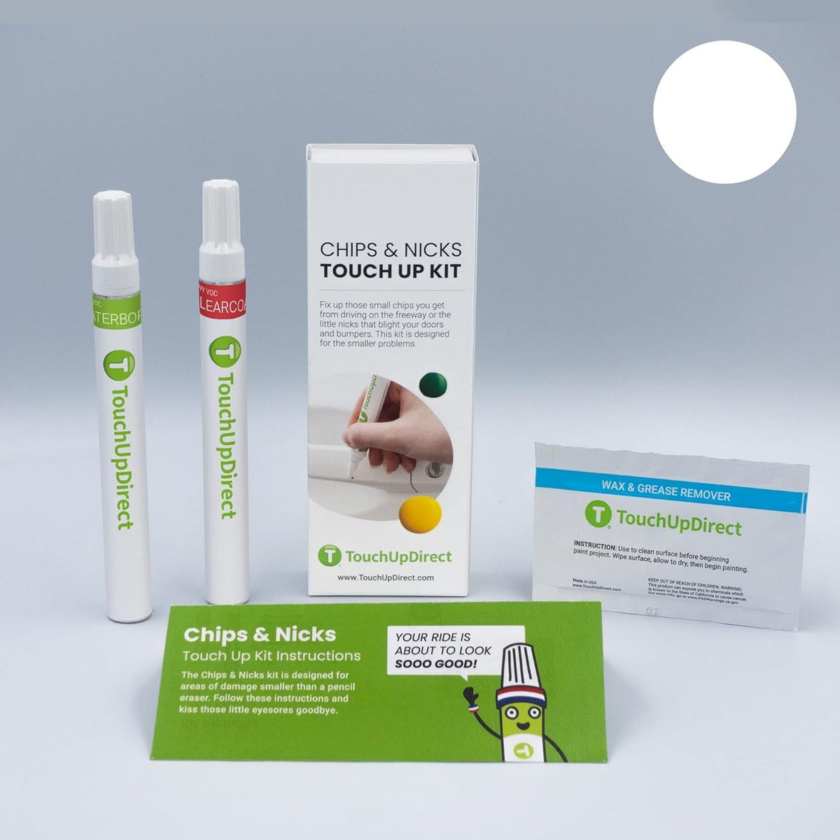 Bright White (Pw7,Gw7,W7) For Jeep, Ram, Dodge & Chrysler Exact Match Touch Up Paint - Chips And Nicks Touch Up Kit - Touchupdir