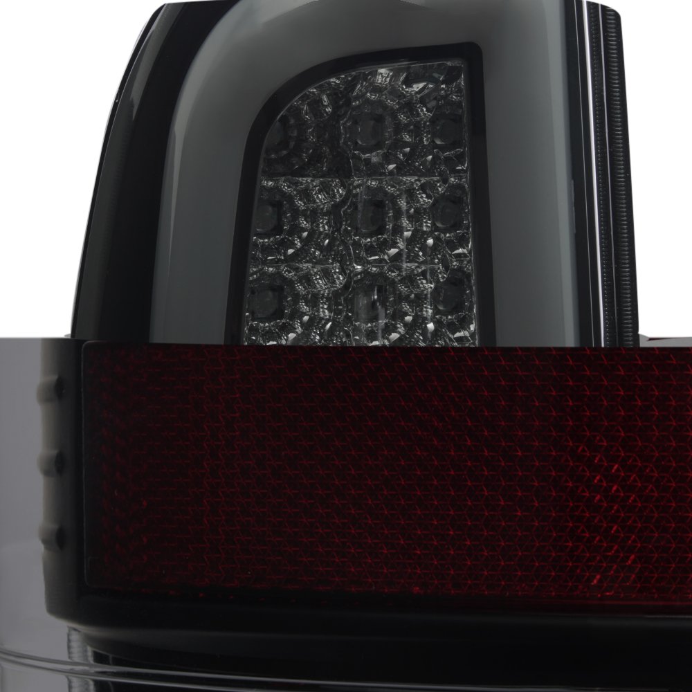 Akkon - [Led Tube] For Black Smoked 1997-2003 F150 | 1999-2007 F250 F350 F450 F550 Superduty Tail Lights Brake Lamps Pair