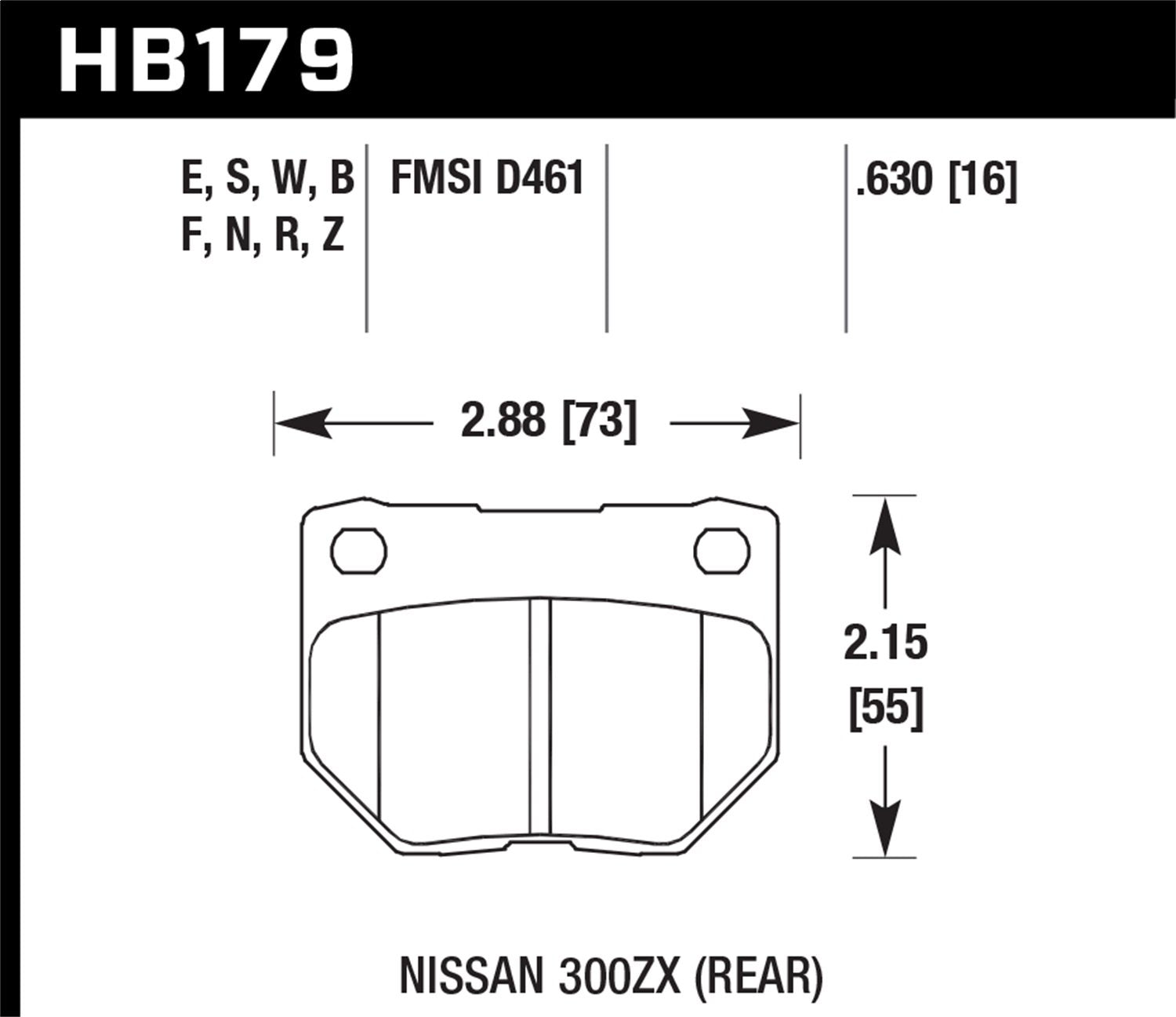 Hawk Performance Hb179N.630 Hp Plus Brake Pad