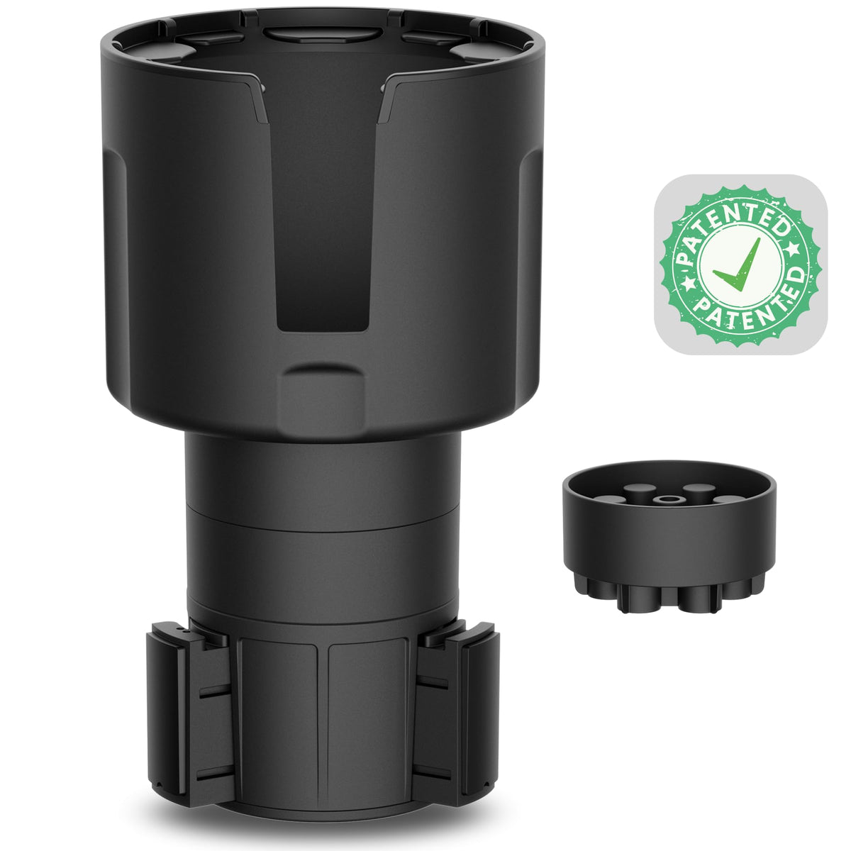 Swigzy Car Cup Holder Expander (Long Base) - Adjustable Expandable Insert Extender, Automotive Adapter Holds Hydro-Flask, Yeti, 