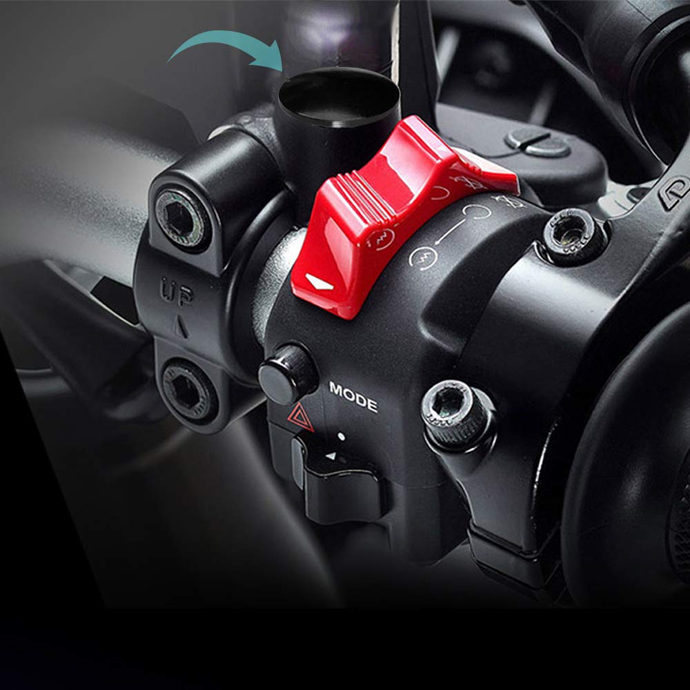 Evermotor 2Pcs Universal Motorcycle M10 6065-T6 Cnc Aluminum Anodic Oxidation Motorcycle Mirror Blind Plug Covering Screws Thread Blanking Plugs Hole Caps