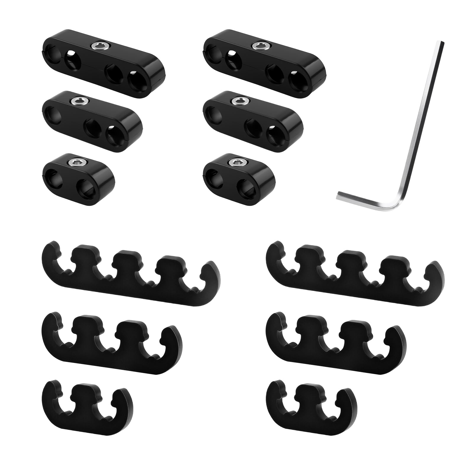 12PCS Spark Plug Wire Separator Kit with Wrench,Universal 7-8mm Spark Plug Wire Holder Fits Cars,Trucks,Tangle-Free Engine Maint