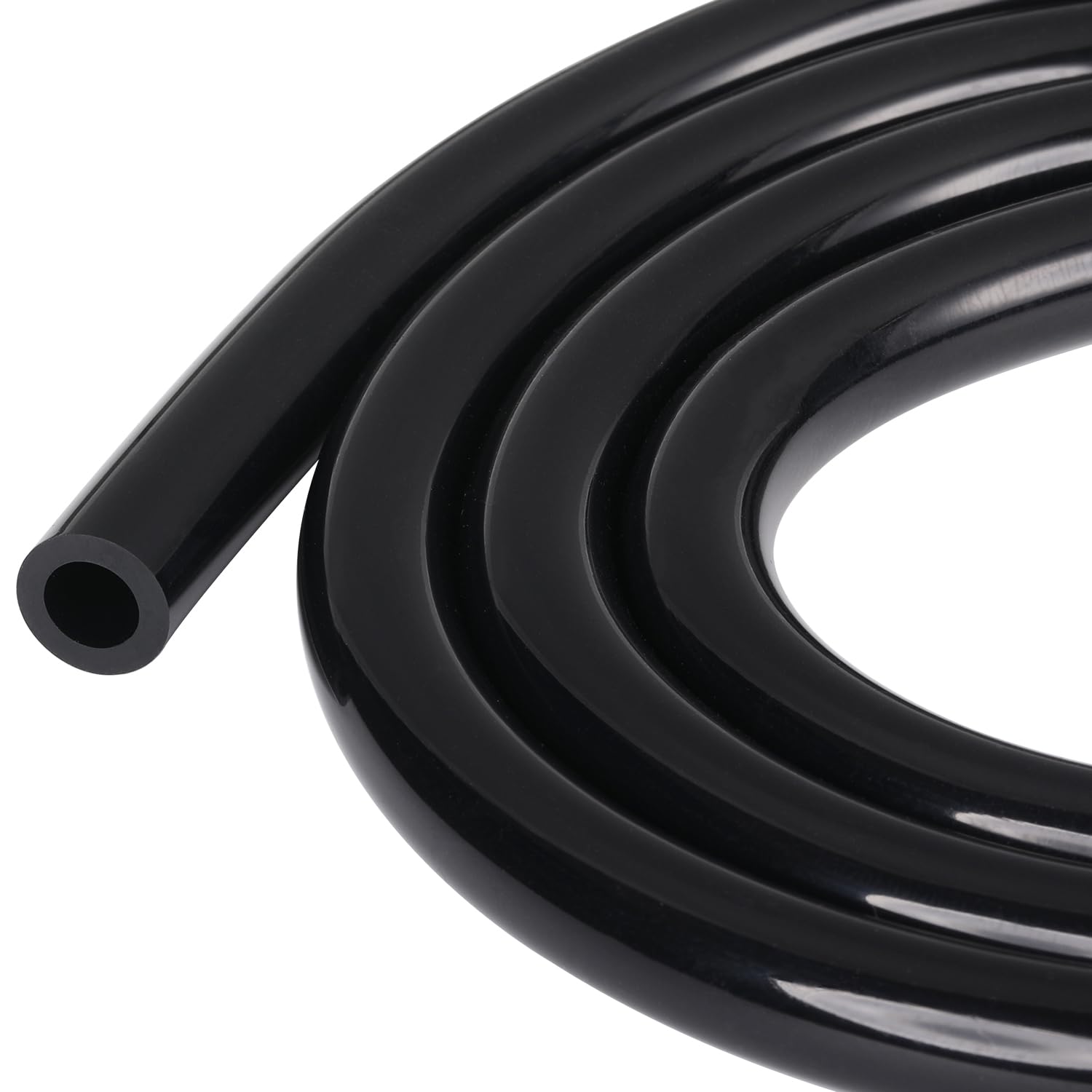 Podavelle 3/8'' 10mm ID Silicone Vacuum Hose Line Tubing 20FT Black 130 PSI Maximum Pressure