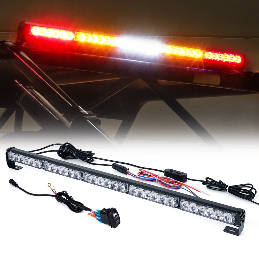 Xprite Upgraded 30'' Offroad Led Rear Chase Strobe Light Bar W/Brake Reverse Turn Signal Light For Polaris Rzr Xp 1000 900, Utv,