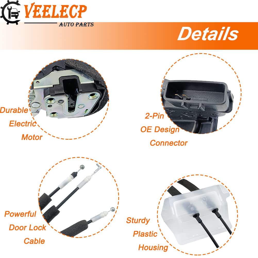 Veelecp Door Lock Latch Actuator Front Passenger Side Compatible For 2007-2015 G25 G35 G37 Q40 Sedan Front Right Rh Side 80500-J