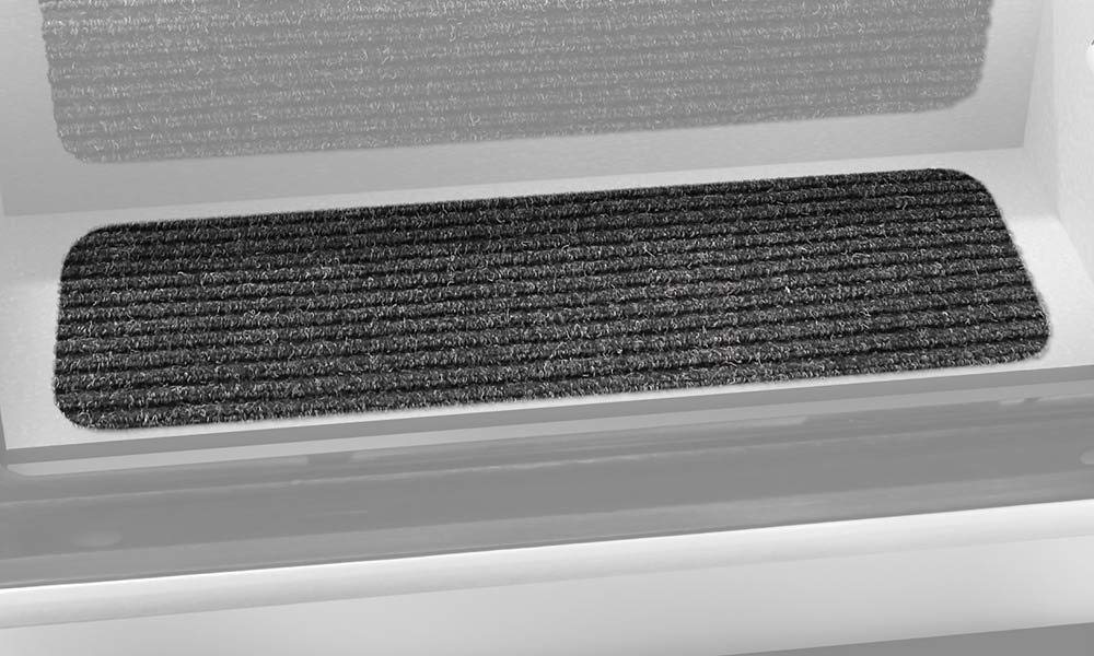 Prest-O-Fit 5-0090 Decorian Step Huggers For RV Landings Black Granite 6 In. x 23.5 In.