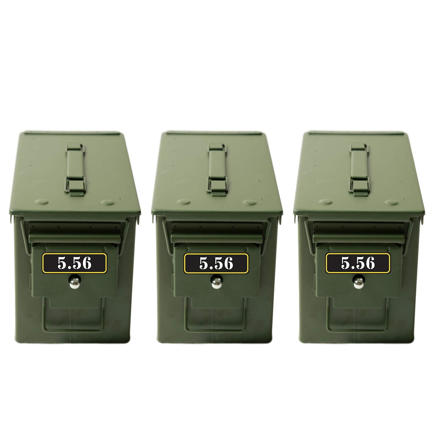 Aolamegs Ammo Can Vinyl Sticker Set Decal Label For Cans Cases Boxes .22 .223 .308 9Mm .380 .45 5.56 7.62 12Ga 300Blk (20 Pack/5