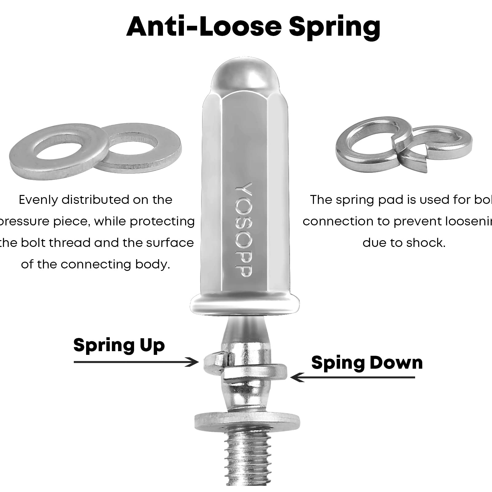 Yosopp Gy6 Exhaust Bolt Nuts Exhaust Gasket For Scooters Atvs Gmb139 Engine Moped Quad 4 Wheeler Dune Buggy Go Karts Taotao Sunl Coolster Jonway Roketa Sandrail 50Cc 90Cc 110Cc 125Cc 150Cc (Silver)