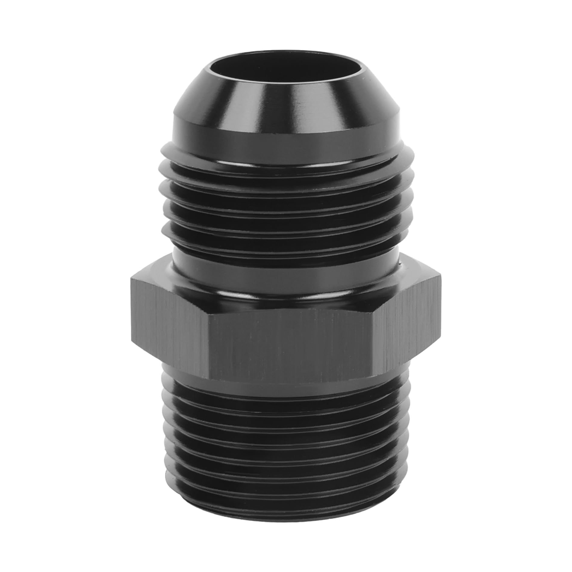 Evil Energy 12An Male Flare To 3/4'' Npt Pipe Fitting Adapter Straight Aluminum Black