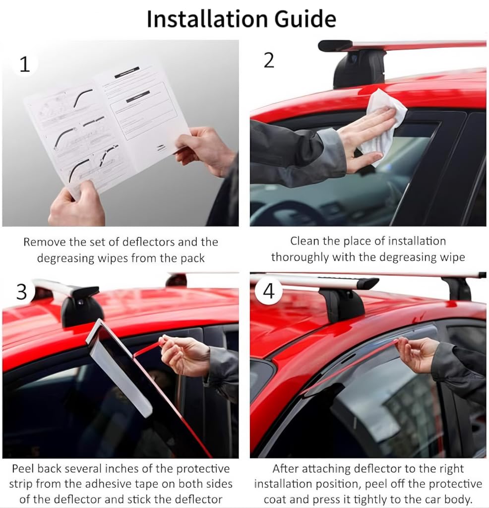 Immortal Group IG Window Visor Rain Guard for Toyota Yaris iA Hatchback 2016-2020, Black Acrylic, Mugen Style, Model 814144