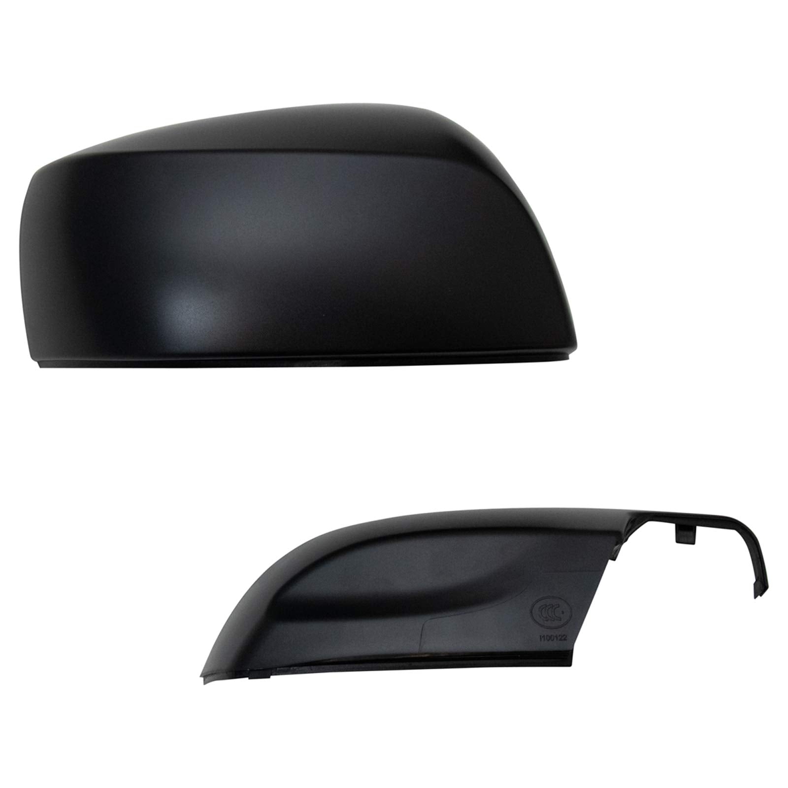 Trq Right Mirror With Heat Without Housing Turn Signal Without Blind Spot Indicator With Smooth Cover Passenger Side Compatible