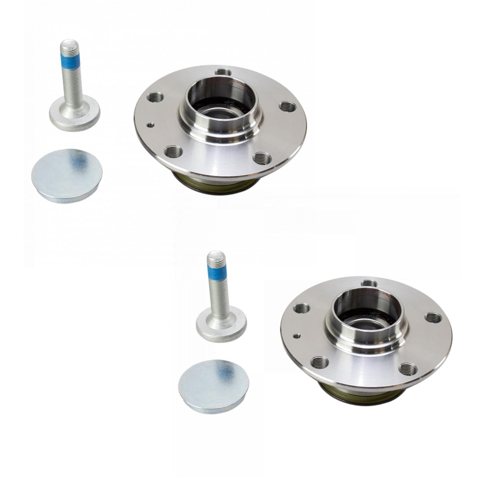 Trq Rear Wheel Hub & Bearing Pair Lh & Rh For Audi Eos Golf Gti Rabbit A3 Vw