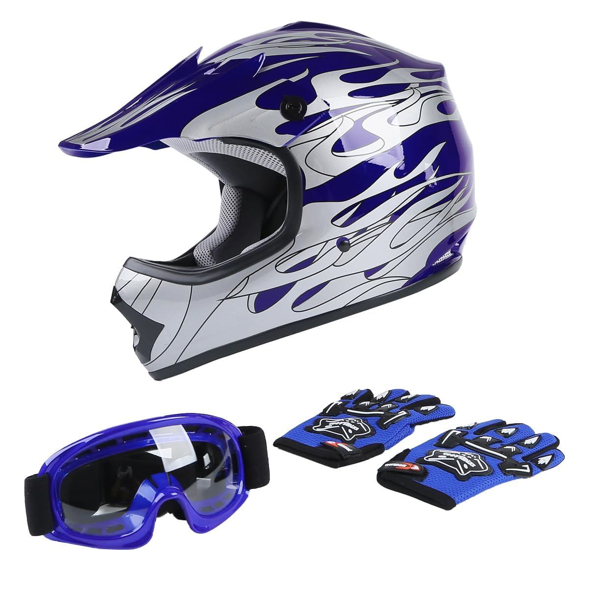 Tct-Motorparts Dot Youth Kids Motocross Atv Four Wheeler Riding Racing Helmets Offroad Street Dirt Bike Go-Kart Bmx Mx Full Face