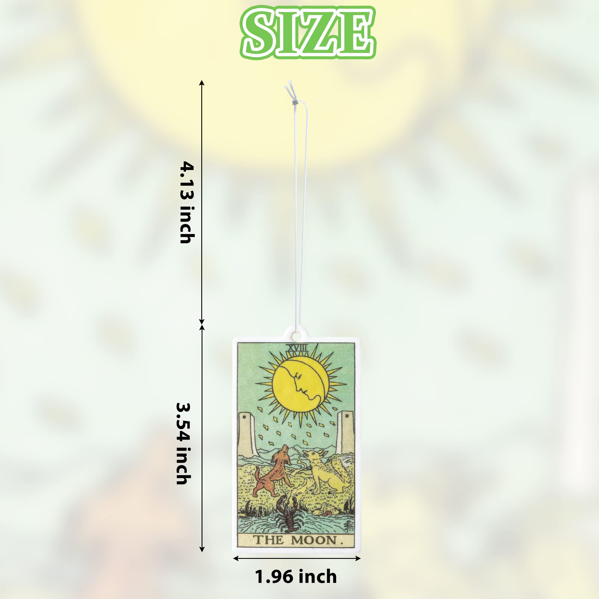 L1Rabe 4Pcs Hanging Air Freshener Fragrance Scented Cards, Tarot Cards Theme Car Aromatherapy Tablets For Car Bedroom Wardrobe S