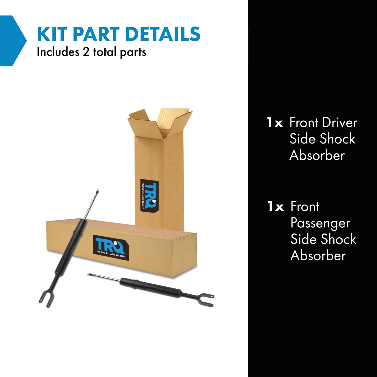 Trq Front Shock Absorber Set Compatible With 2000-2008 Audi A4 A4 Quattro