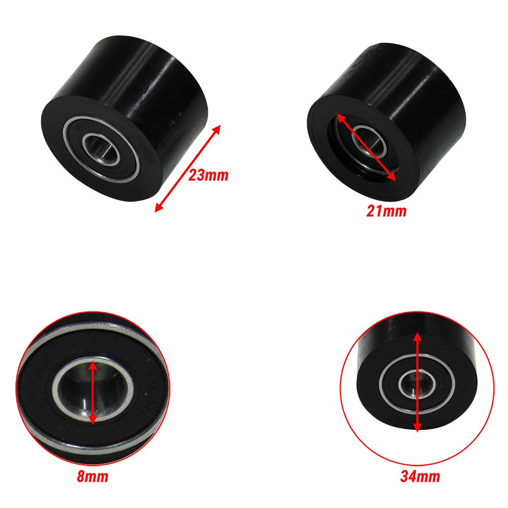 Outlaw Racing Or3081Bk Chain Roller Guide 34X23Mm Black Cr250R Crf250X Trx450R