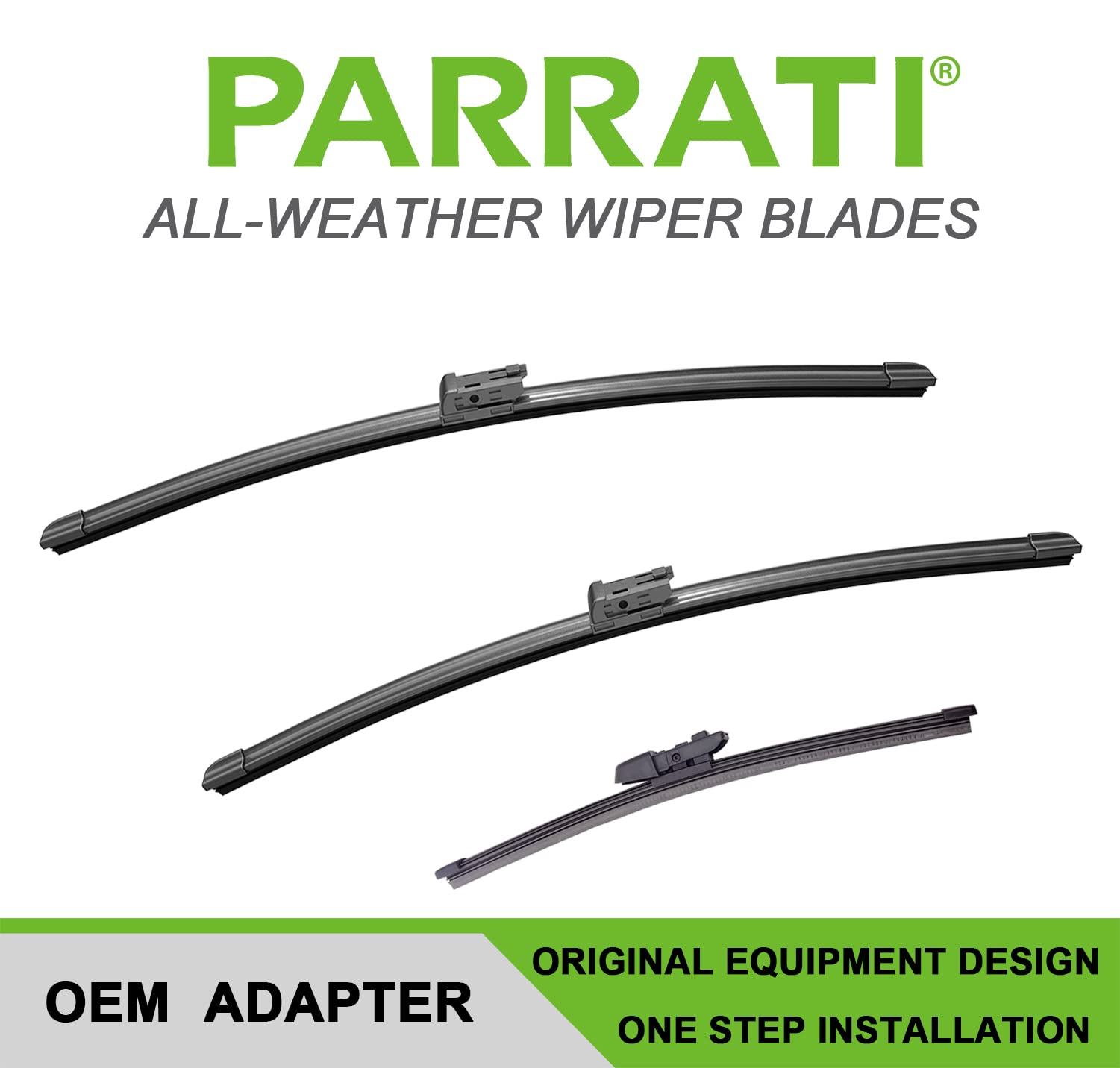 Parrati High Performance Premium All-Season Automotive Windshield Wipers With Rear Wiper Blades Replacement For 2018-2023 Volksw