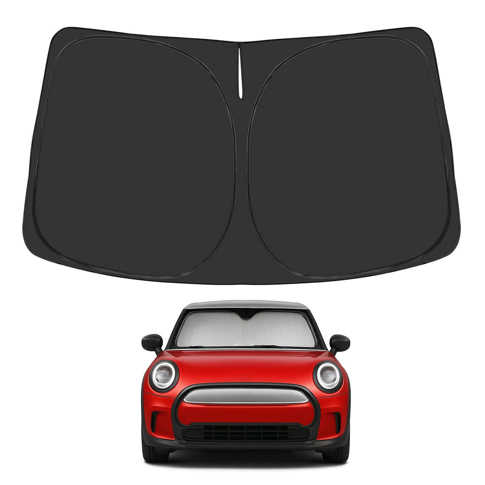 Proadsy 2025 Upgrade Windshield Sunshade Custom For Mini Cooper 2015-2023 2024 2025 Reflective Heat Sun Uv Protector Foldable Fr