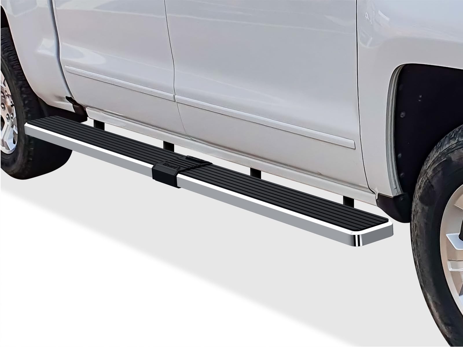 Aps Wheel To Wheel Running Boards 6In Compatible With Chevy Silverado Gmc Sierra 1500 2007-2018 Crew Cab 5.5Ft Short Bed & 2500