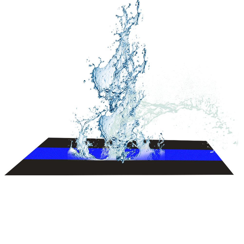 3 Pack Reflective Police Thin Blue Line Bumper Decal Stickers 4' x 2.6' | Compatible with Cars & Trucks, Honoring Police Law Enforcement Vinyl Window Laptop Tape