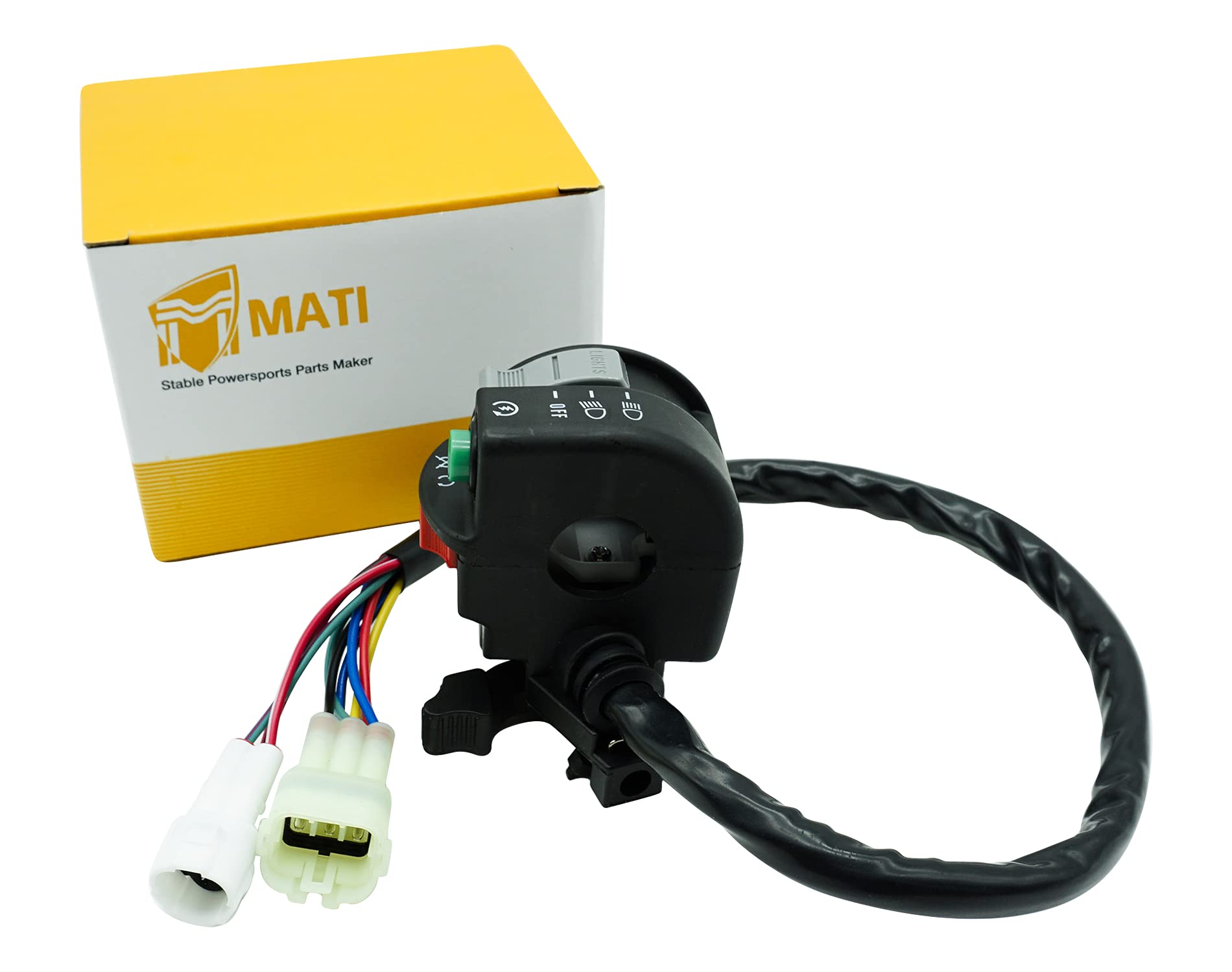 M Mati Left Handlebar Start Stop Headlight Override Switch For Yamaha Big Bear 400 Yfm400 Grizzly 350 Yfm350 400 Yfm400 450 Yfm450 660 Yfm660 Kodiak 450 Yfm450 5Km-83972-00-00