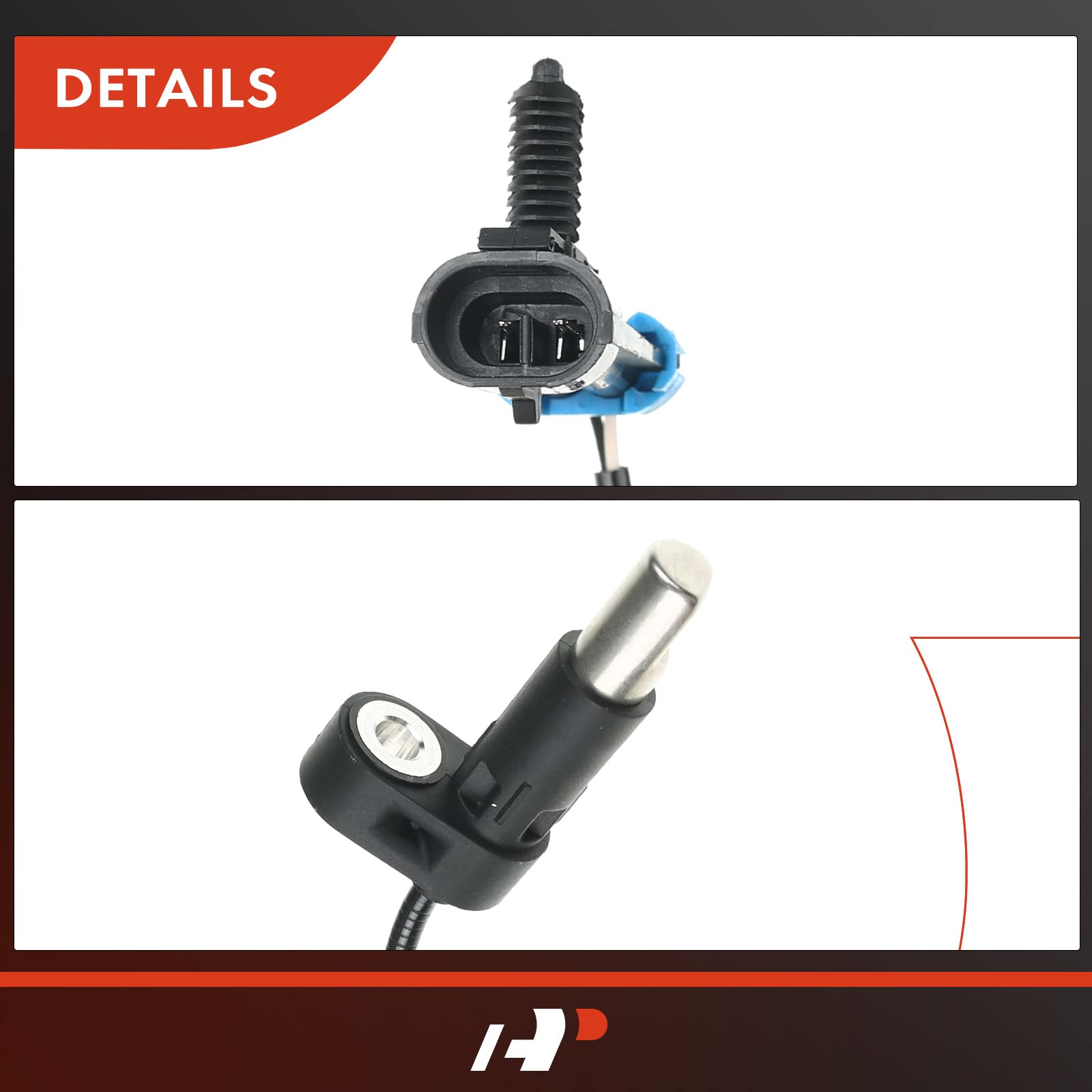 A-Premium ABS Wheel Speed Sensor Compatible with Chevy & GMC Models - Silverado 2500 2009, Silverado 2500 HD/Sierra 2500 HD 2009-2010 - Rear Driver or Passenger Side, Replace# 22740471, 25995533