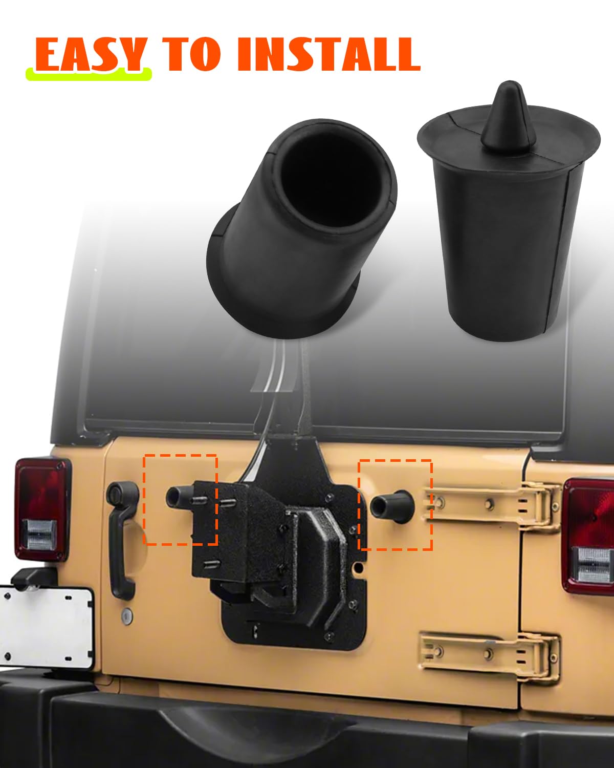 VelvetunVillay Tailgate Bump Stop Fit for Jeep Wrangler JK 2007 2008 2009 2010 2011 2012 2013 2014 2015 2016 2017 2018 Bump Stop