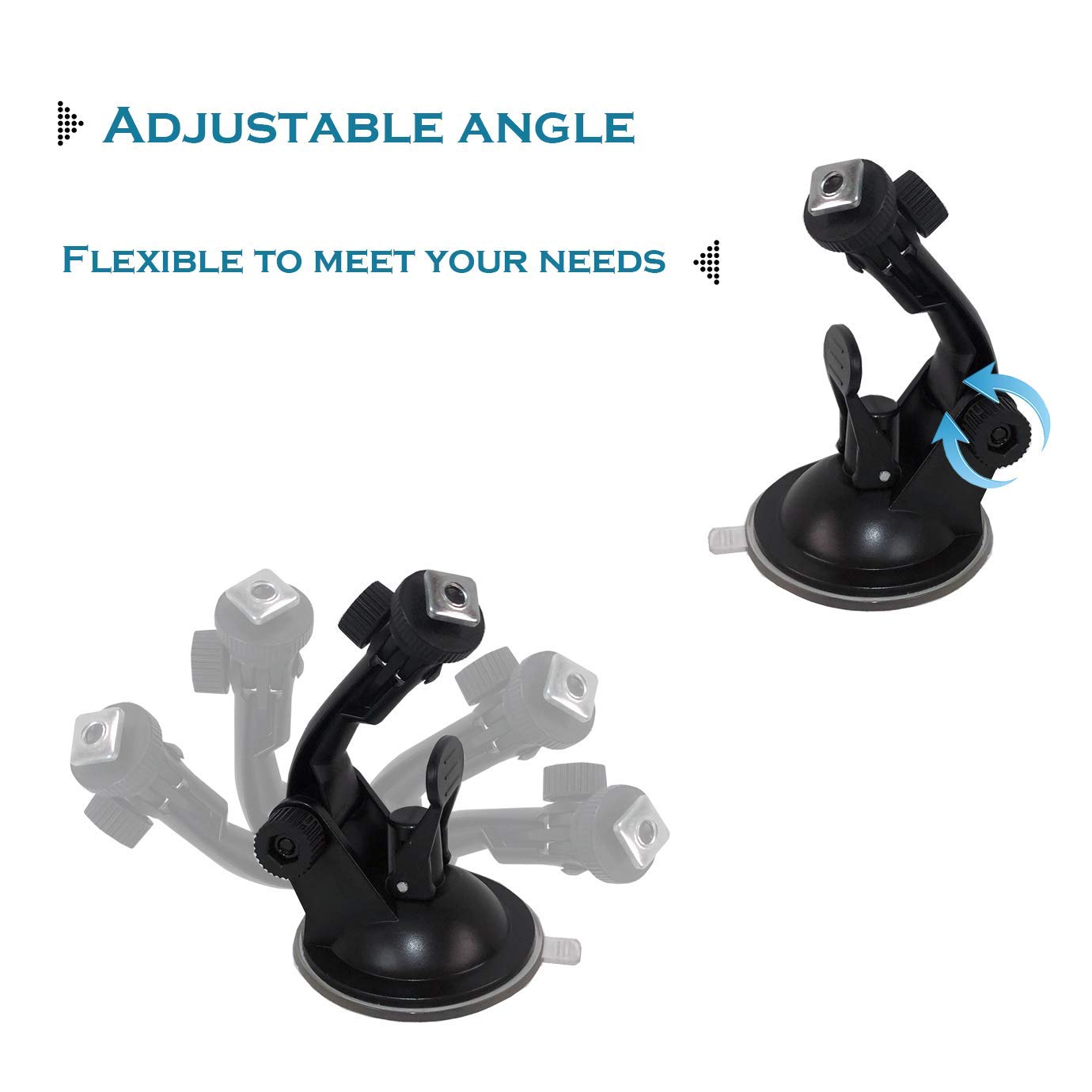 Collyon Windshield Mount - Suction Cup Camera Mount for 7 Backup Monitor, Ideal for Cars and Trucks